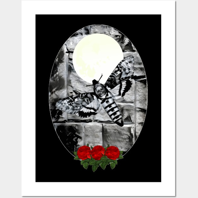 Deaths Head Moth in the Moonlight Wall Art by Nuletto